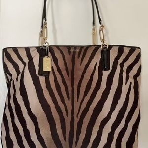 Coach Tote Zebra Print Carryall